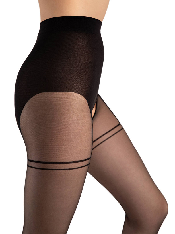 Ouvert-Strumpfhose in Strapsoptik FIORE Delight – 20 DEN Sinnlich