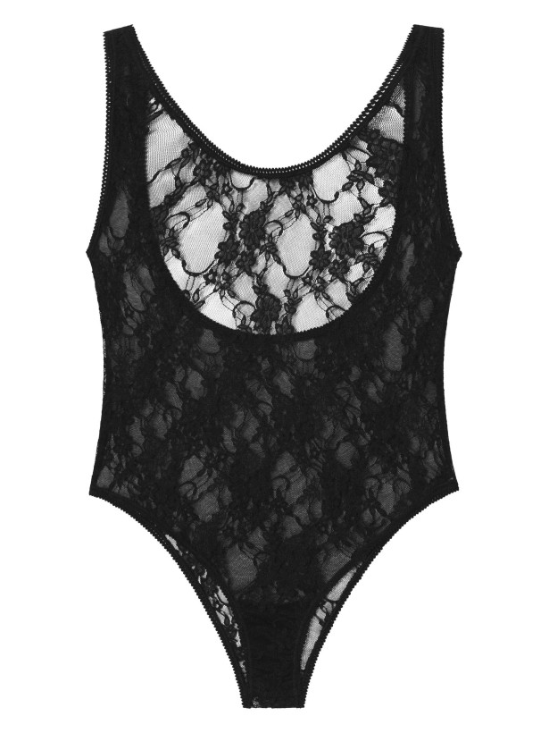 Blumen-Spitzen-Body FIORE Emma – Transparenter Dessous-Top