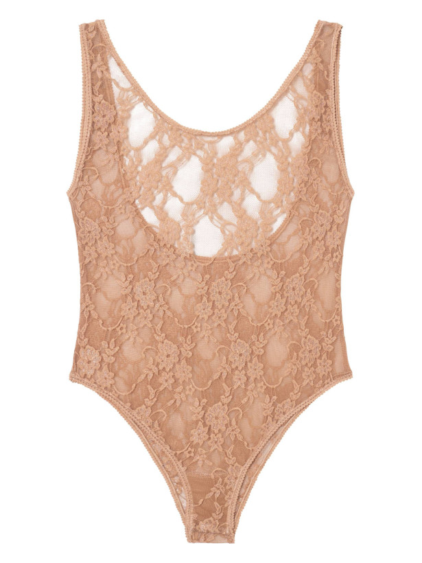 Blumen-Spitzen-Body FIORE Emma – Transparenter Dessous-Top