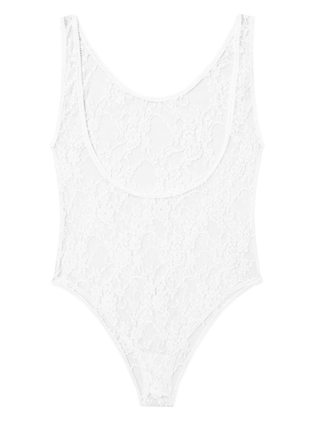 Blumen-Spitzen-Body FIORE Emma – Transparenter Dessous-Top