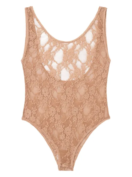 Floral Lace Bodysuit FIORE Emma — Sheer Lingerie Top