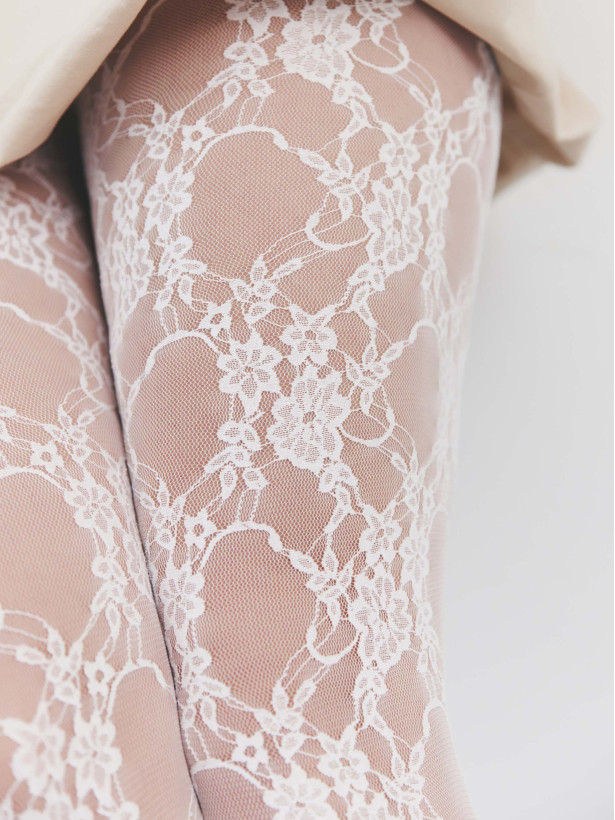 Floral Lace Tights FIORE Donatella — 20 Den Sheer Patterned
