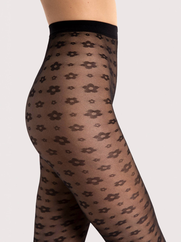 Floral Net Tights FIORE Footloose — 30 Den Patterned Style