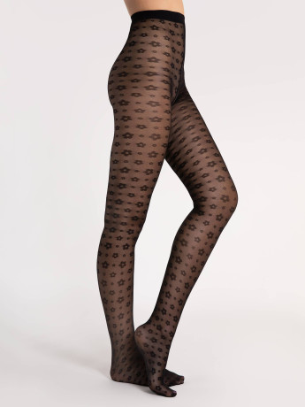 Floral Net Tights FIORE Footloose — 30 Den Patterned Style