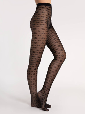 Floral Net Tights FIORE Footloose — 30 Den Patterned Style