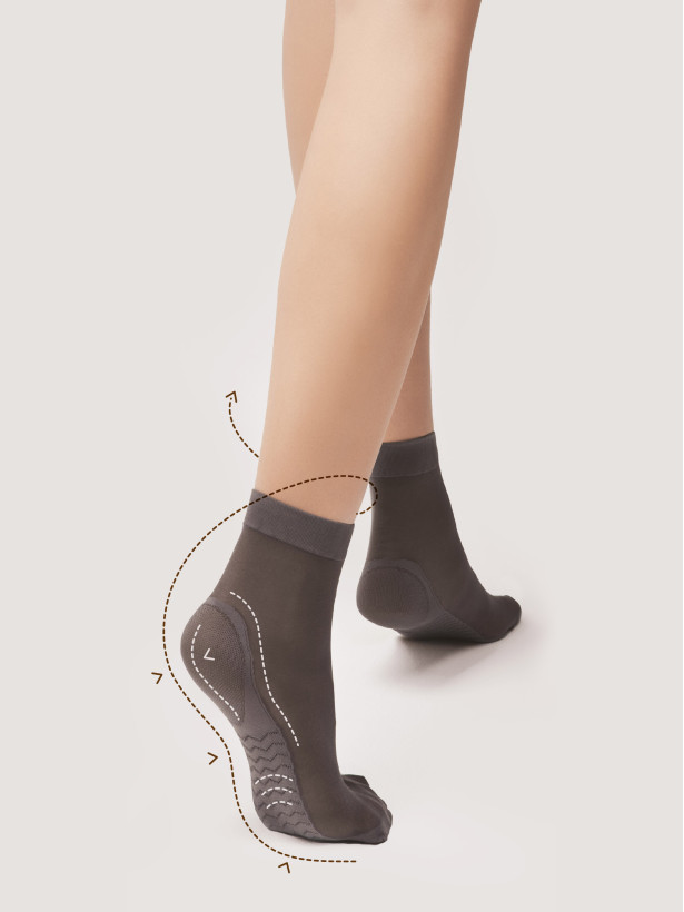 Entspannende Massage-Söckchen FIORE Medica – 40 DEN Silberionen