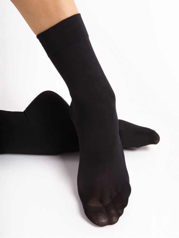 Blickdichte Mikrofaser-Socken FIORE Ria – 60 DEN Matt
