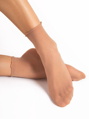 Pressure-Free Ankle Socks FIORE Press Less — 15 Den Sheer Comfort