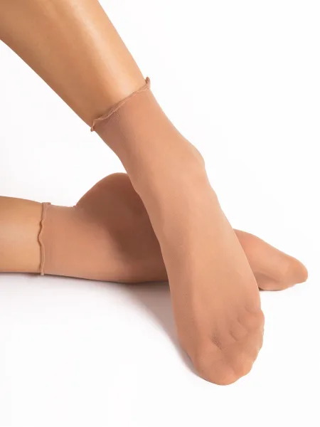 Pressure-Free Ankle Socks FIORE Press Less — 15 Den Sheer Comfort
