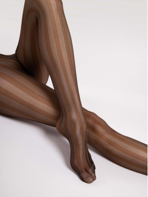 Vertical Striped Pantyhose FIORE Raya — 20 Den Slimming Style