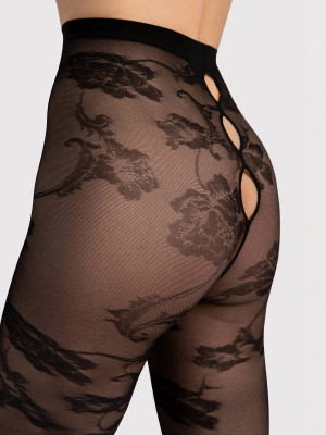 Blumen-Cut-Out Strumpfhose FIORE Wild Dream – 30 DEN Sinnlich