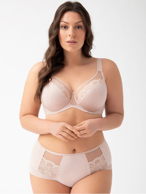 Beige Full Coverage Bra Gorsenia K441 Luisse – Narrow Wire Support