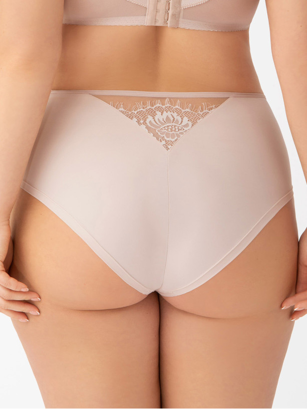 Beiger Slip mit voller Abdeckung Gorsenia K648 – Unsichtbare Basis