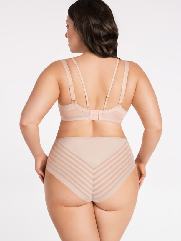 Beige High-Waisted Briefs Gorsenia K811 – Smooth Silhouette Control