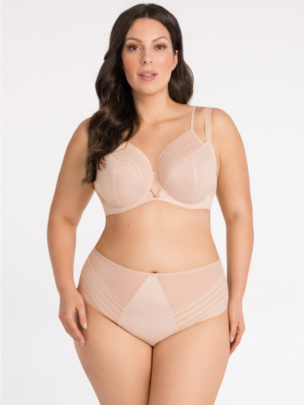 Beige High-Waisted Briefs Gorsenia K811 Yoko – Smooth Silhouette Control