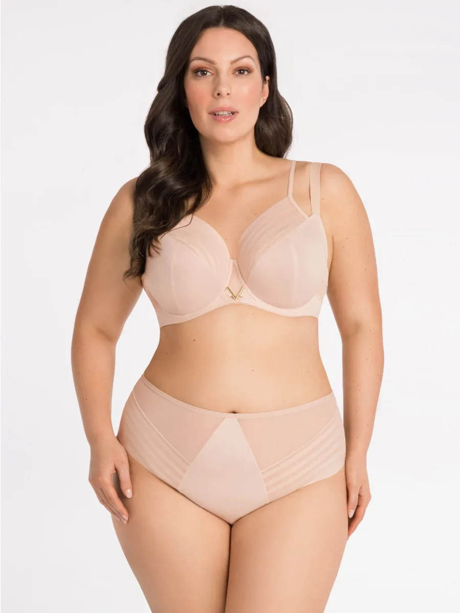 Beige High-Waisted Briefs Gorsenia K811 Yoko – Smooth Silhouette Control