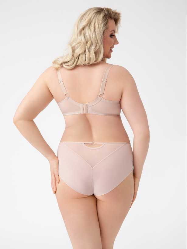 Beiger Spitzen-Slip Gorsenia K497 – Unsichtbarer Mid-Rise Halt