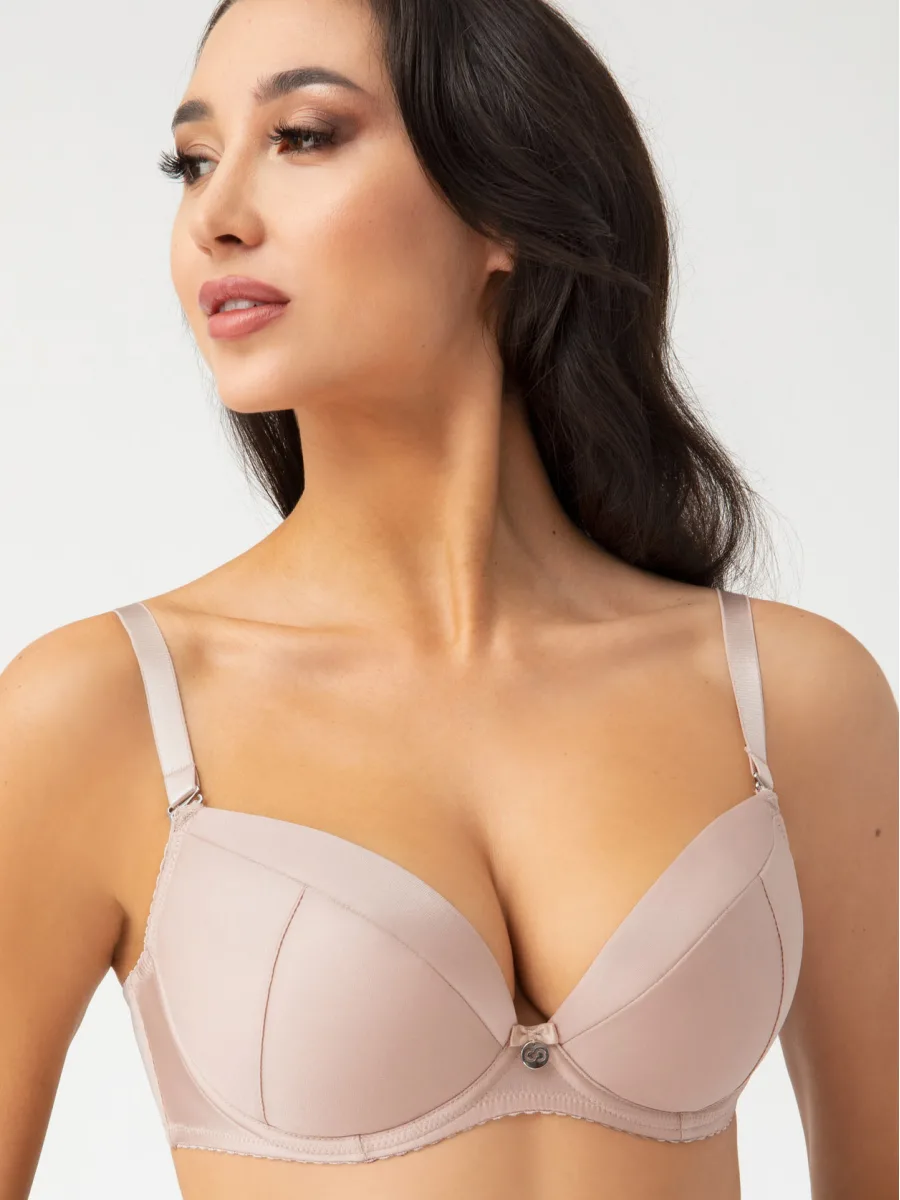 Beige Plunge Bra Gorsenia Toscana K156/1 – Removable Straps Support