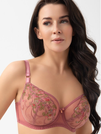 Pink Embroidered Underwired Soft Bra Gorsenia Elora G028