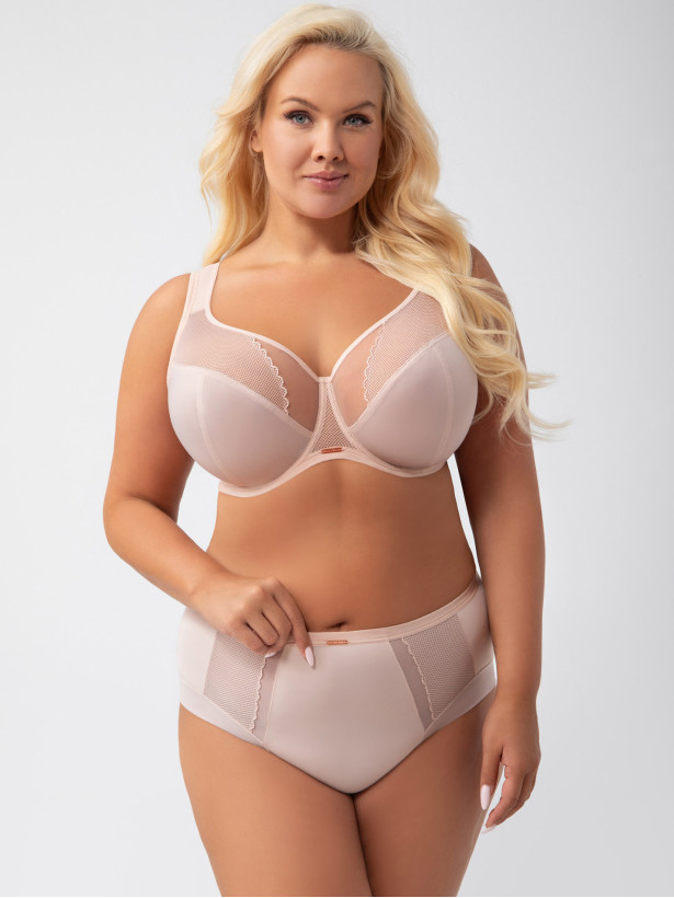 Light Beige Mesh Bra Gorsenia K441/1 – Narrow Wire Support