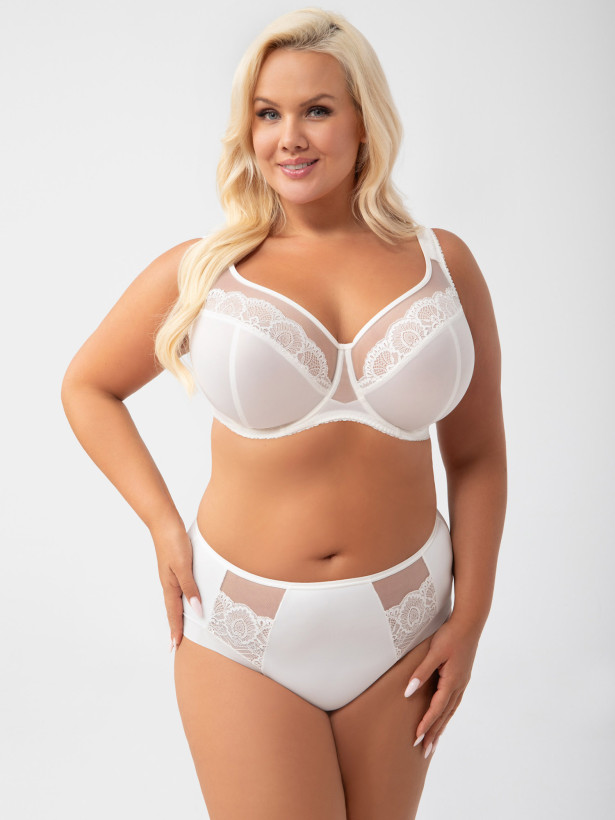 Cream Lace Bra Gorsenia K441 – Narrow Wire Support