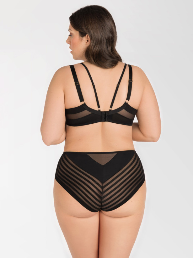 Black Strap Bra Gorsenia K810 Yoko – Technical Centering Lift