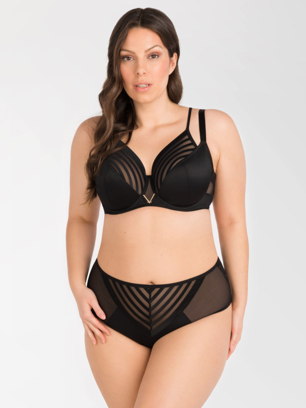 Black Strap Bra Gorsenia K810 Yoko – Technical Centering Lift