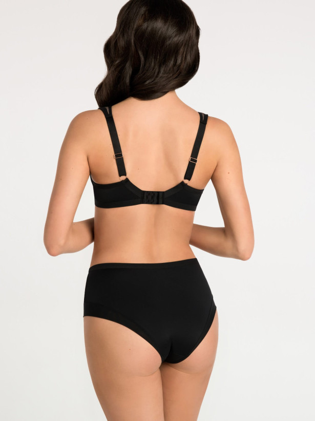 Schwarzer Mesh-BH Gorsenia K441/1 – Technischer Full-Bust-Support