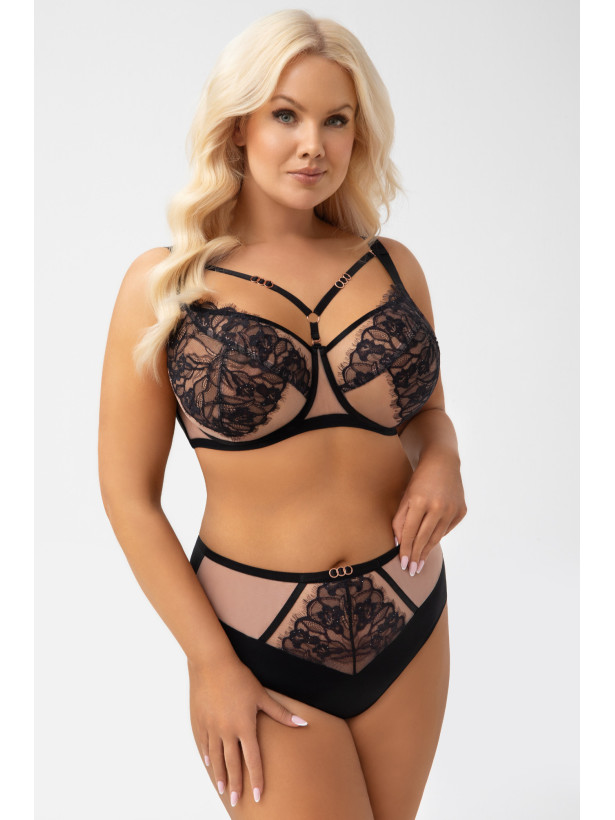 Schwarzer Brasiliana Gorsenia B001 Lexi – Elegantes Spitzendetail