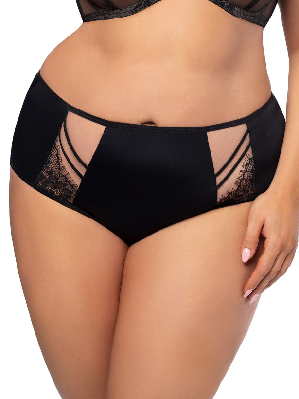 Schwarzer Slip mit voller Abdeckung Gorsenia K497 – Nahtloser Komfort