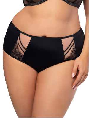 Schwarzer Slip mit voller Abdeckung Gorsenia K497 – Nahtloser Komfort