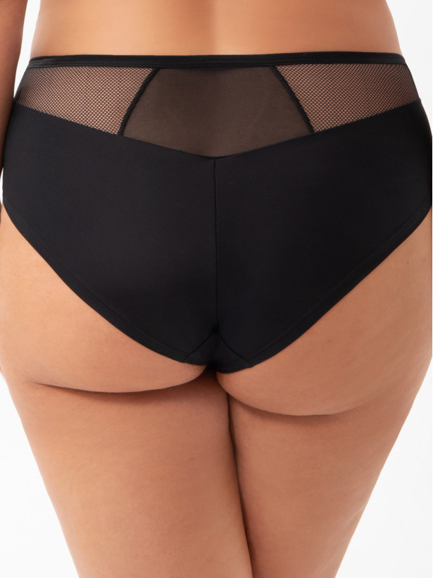 Schwarzer High-Waist Slip Gorsenia K901 – Invisible-Edge Technologie