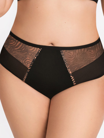 Black Hipster Panties Gorsenia K880 – Full Coverage Fit