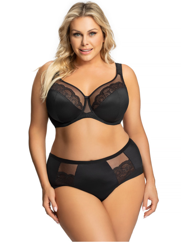 Black Lace Bra Gorsenia K441 Luisse – Narrow Wire Support