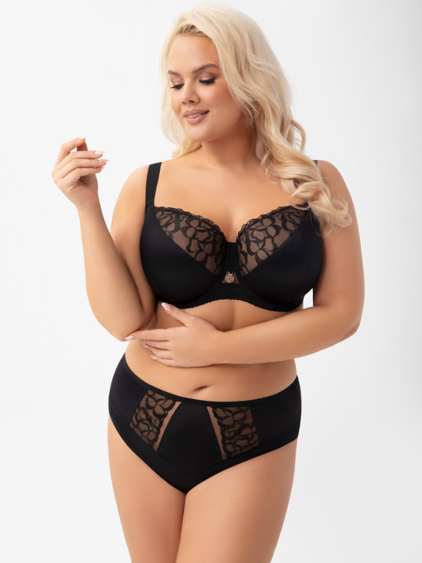 Black Lace Bra Gorsenia K934 Isla – Deep Cup Support