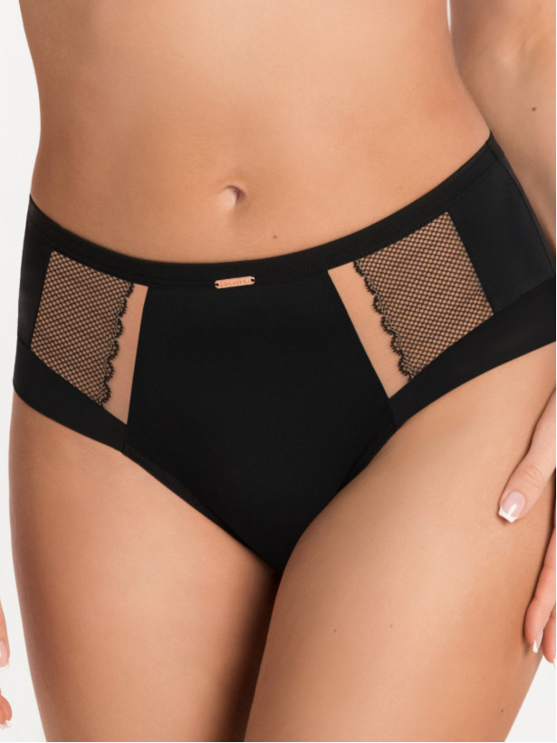 Black Midi Panties Gorsenia K442/1 Luisse – Modern Mesh Briefs