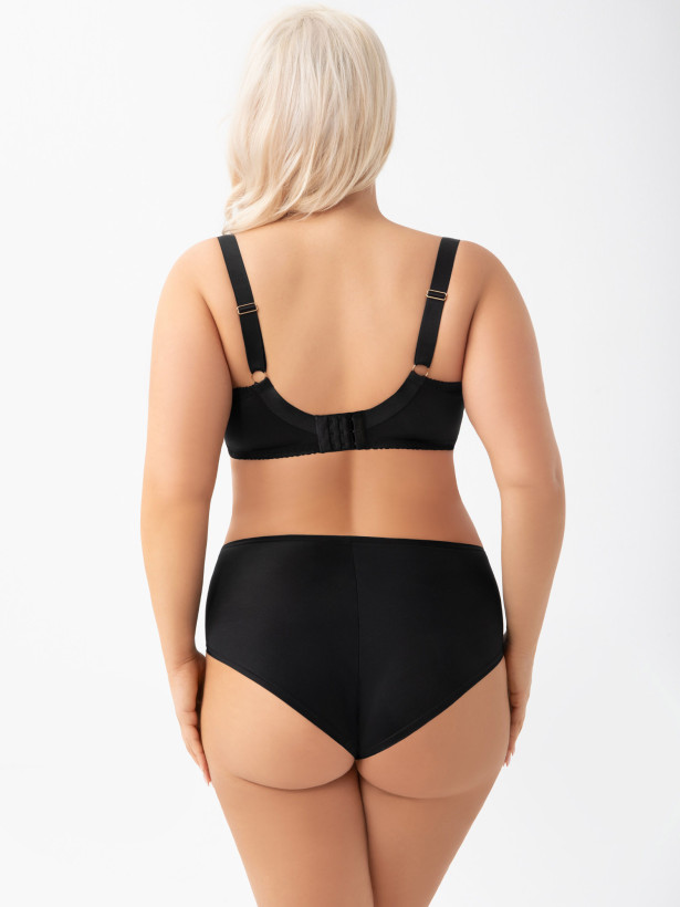 Schwarzer Midi-Slip Gorsenia K935 Isla – Elegante Mesh-Details