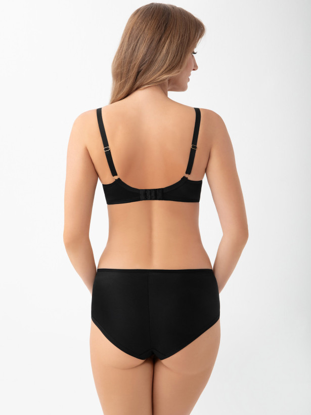 Schwarzer Midi-Slip Gorsenia K938 – High-Waist Support