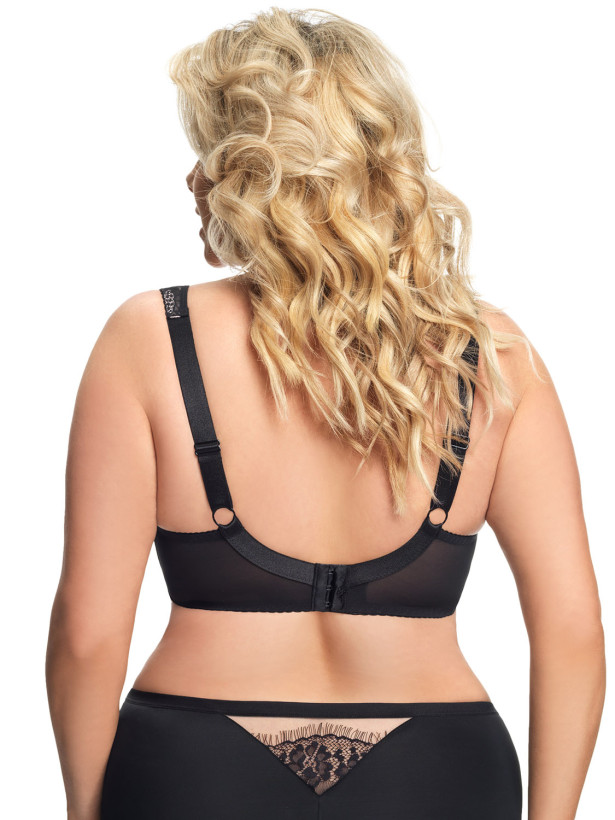 Schwarzer Semi-Soft BH Gorsenia K647 – Projizierte Cup-Form