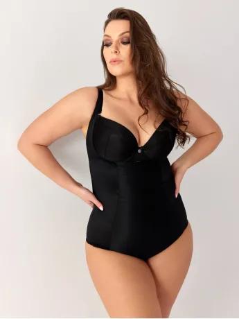 Black Shaping Bodysuit Gorsenia Sanremo K148 – Silhouette Support