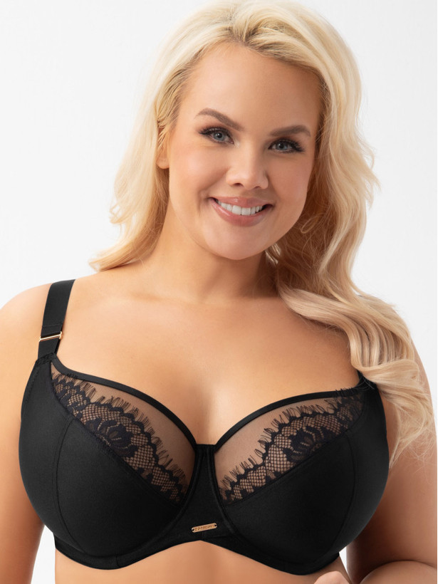 Black Soft Bra Gorsenia K937 – Engineered Full Support