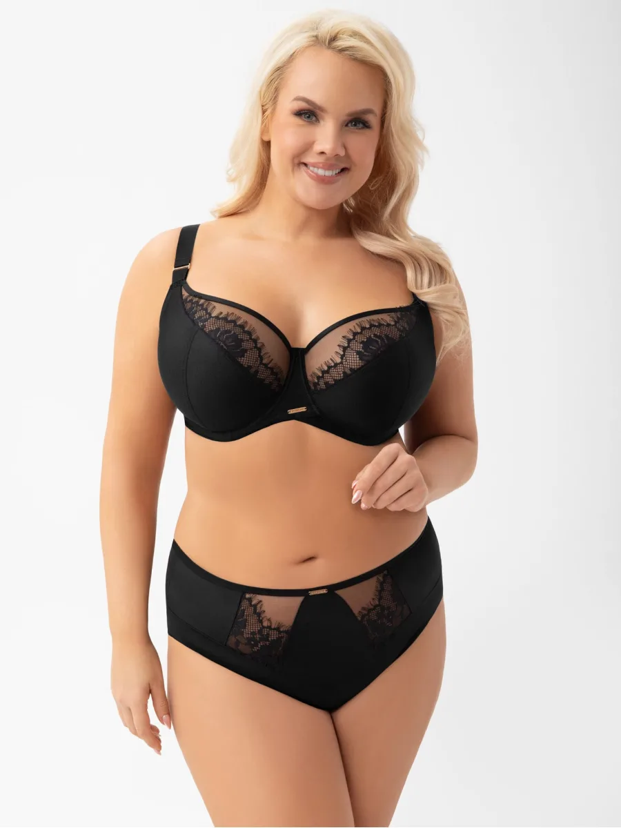 Black Soft Bra Gorsenia K937 Evia – Engineered Full Support