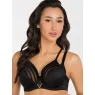 Black Striped Underwired Soft Bra Gorsenia Yoko K810