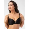 Black Underwired Padded Plunge Bra Gorsenia Toscana K156/1
