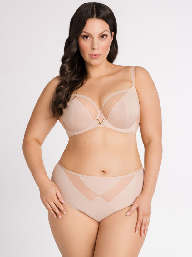 Powder Beige Brazilian Briefs Gorsenia K567 – Seamless Back Finish