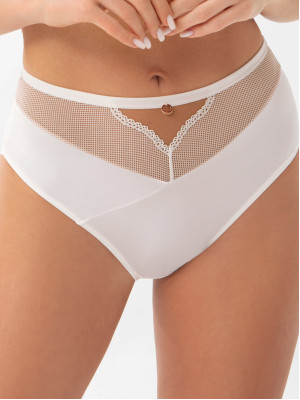 Cream High-Rise Panties Gorsenia K901 – Premium Microfiber