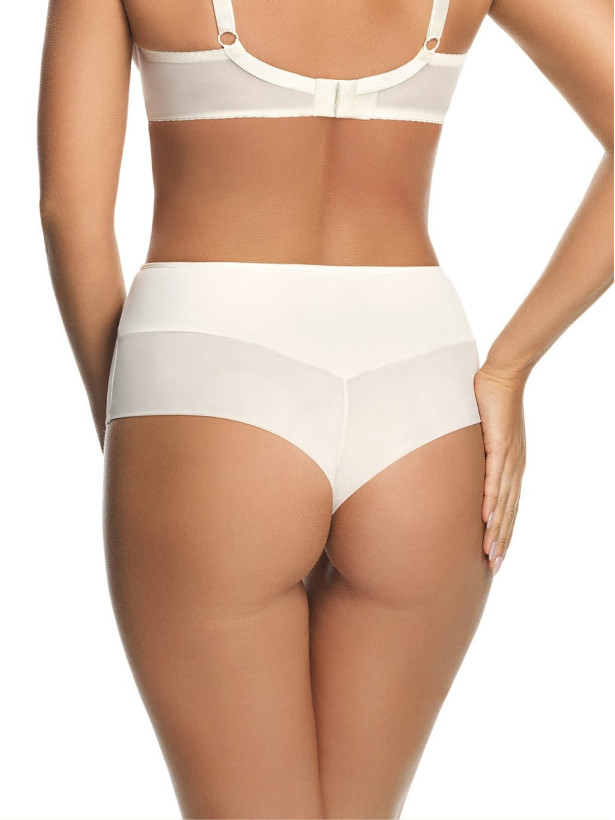 Cremefarbener High-Waist Brasiliana Gorsenia K498 Eleganz