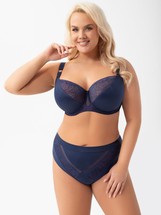 Navy Lace Briefs Gorsenia K971 – High Rise Design