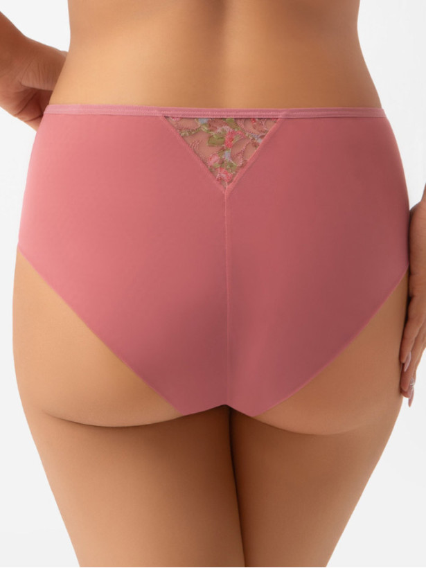 Pink Embroidered Full Briefs Gorsenia Elora F028