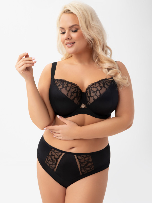 Black Midi Panties Gorsenia K935 Isla – Elegant Mesh Detailing